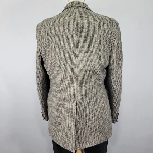 VTG Levi's Stratus Men's Tweed Sport Coat Blazer‎ Two Button Brown Wool Size 44L